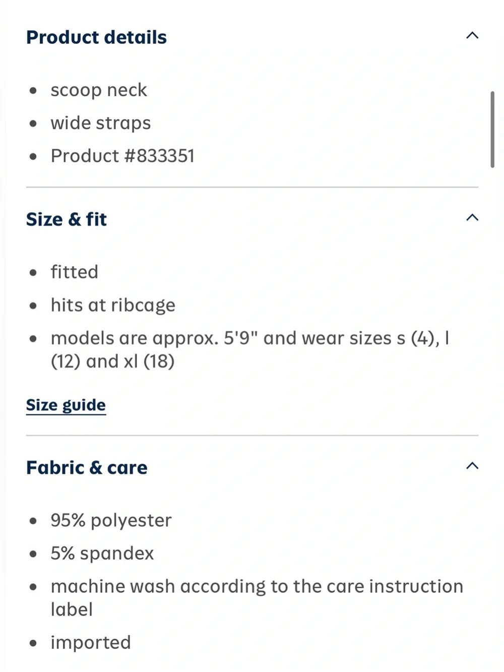 Old Navy Ribbed Scoop-Neck Swim Top M